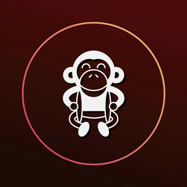 Spielzeug Affe Symbol Vektor Illustration — Stockvektor