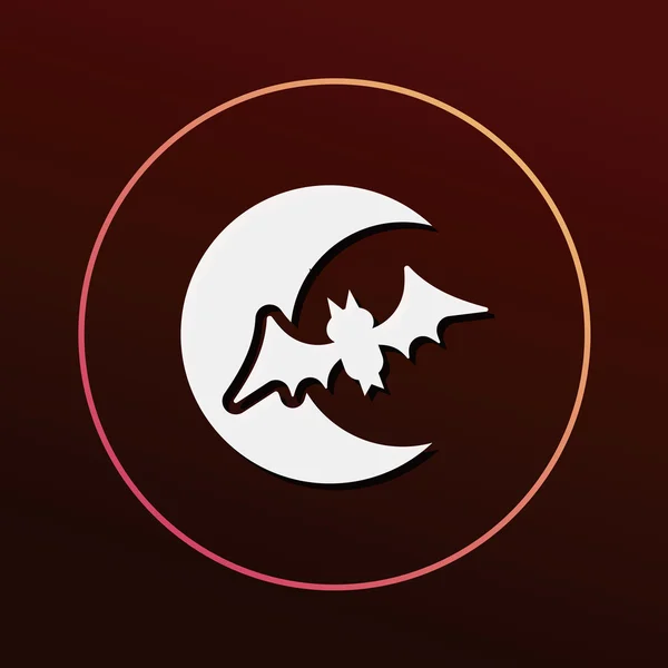 Halloween maan pictogram vectorillustratie — Stockvector