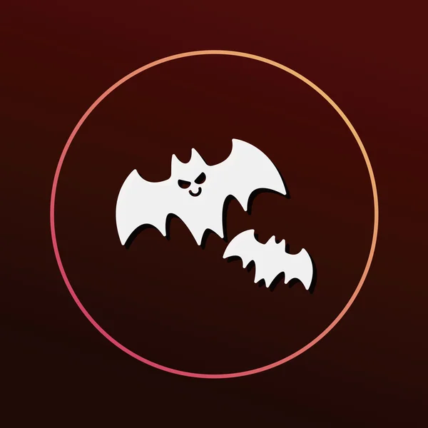 Halloween bat ícone vetor ilustração — Vetor de Stock