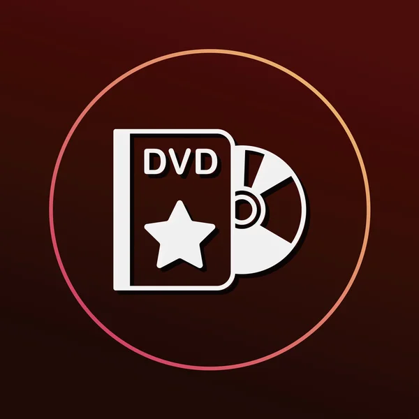 Ilustración vectorial icono DVD — Vector de stock