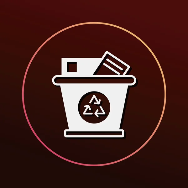 Concept de protection de l'environnement illustration vectorielle icône poubelle recyclée — Image vectorielle
