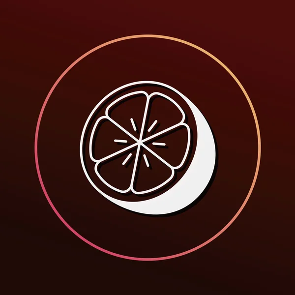 Frukt citron ikonen vektor illustration — Stock vektor