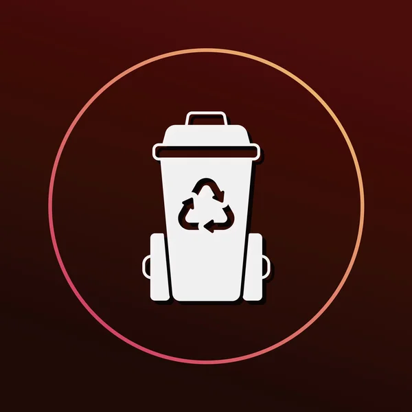 Concepto de protección ambiental Icono de basura reciclado Ilustración vectorial — Vector de stock