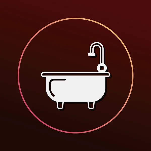 Bathtub icon vector illustration — Stock Vector