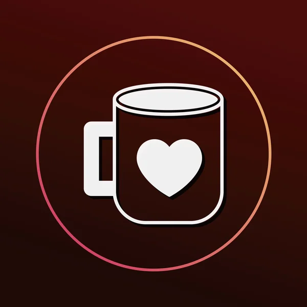 Amante taza icono vector ilustración — Archivo Imágenes Vectoriales