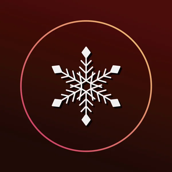 Copo de nieve icono vector ilustración — Vector de stock