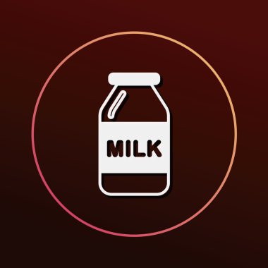 süt ikonu vektör illüstrasyonu