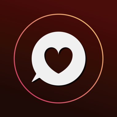 ileti simge vektör çizim seviyorum