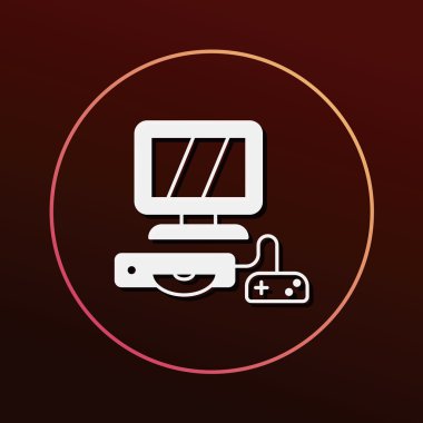 bilgisayar oyun simge vektör çizim