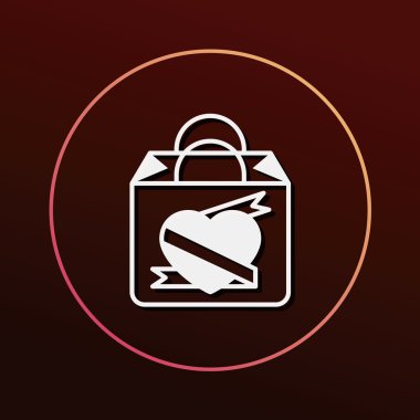 Sevgililer mevcut simge vektör çizim