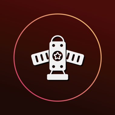 Uzay gemisi simgesi vektör illüstrasyonu