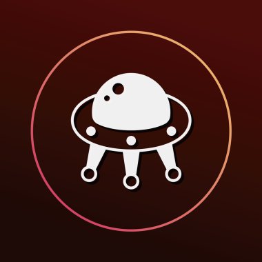 Uzay Ufo simge vektör çizim