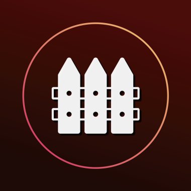 bahçe çiti ikonu vektör illüstrasyonu