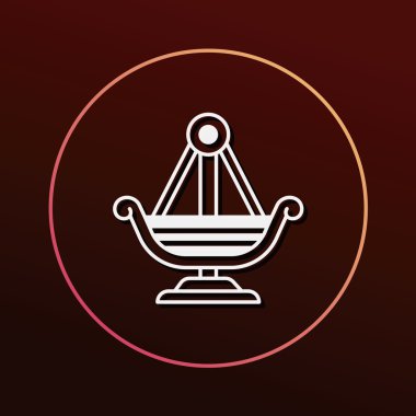 Eğlence Parkı korsan gemi simge vektör çizim