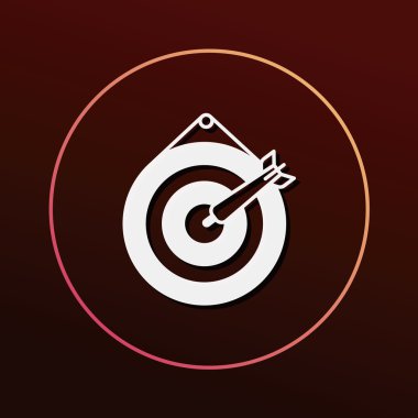 Okçuluk hedef simge vektör çizim