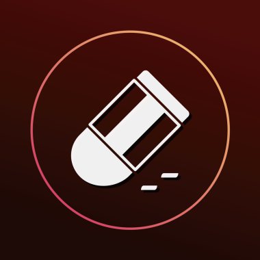 silgi simgesi vektör illüstrasyonu