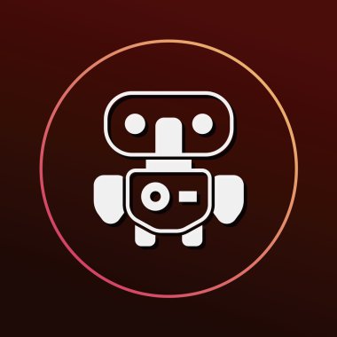 robot ikon vektör illüstrasyonu