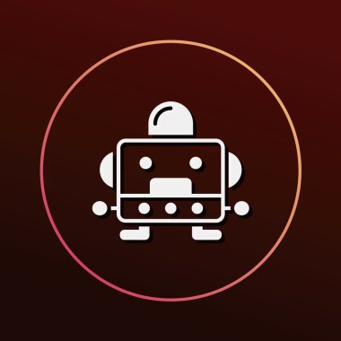 robot ikon vektör illüstrasyonu