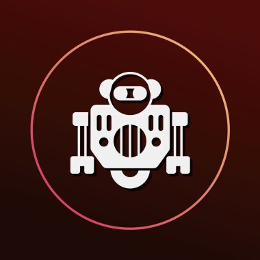 robot ikon vektör illüstrasyonu