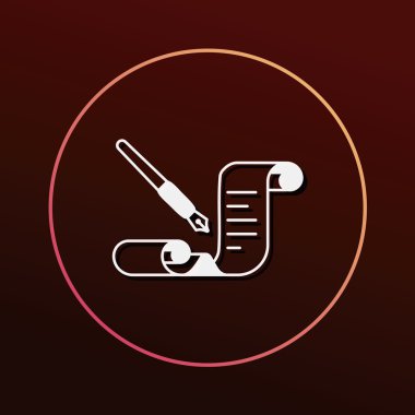 Yasal belge simge vektör çizim