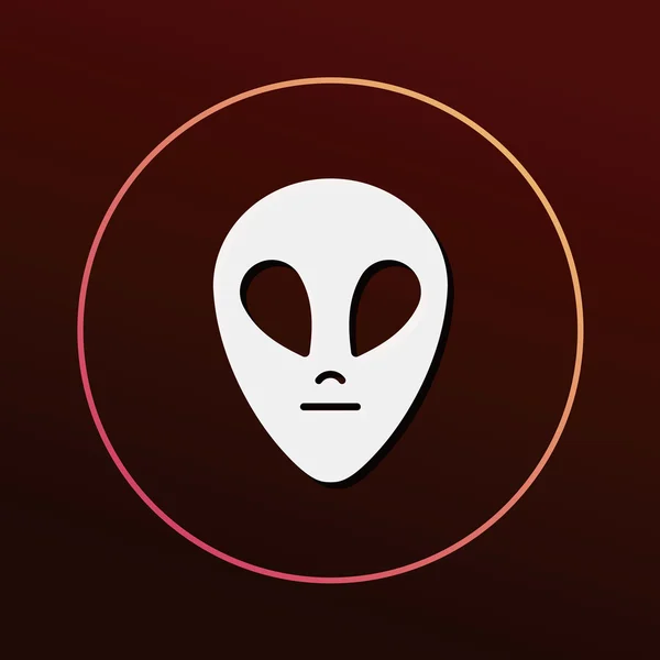 Vesmíru Alien ikonu vektorové ilustrace — Stockový vektor