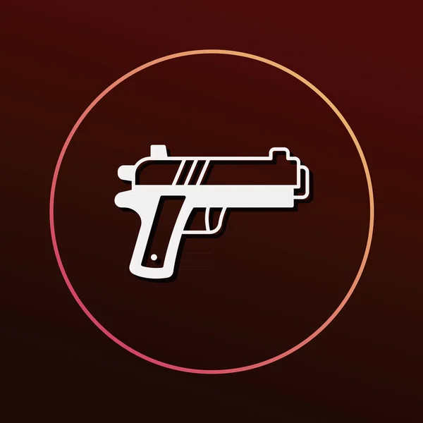 Pistola icono vector ilustración — Vector de stock