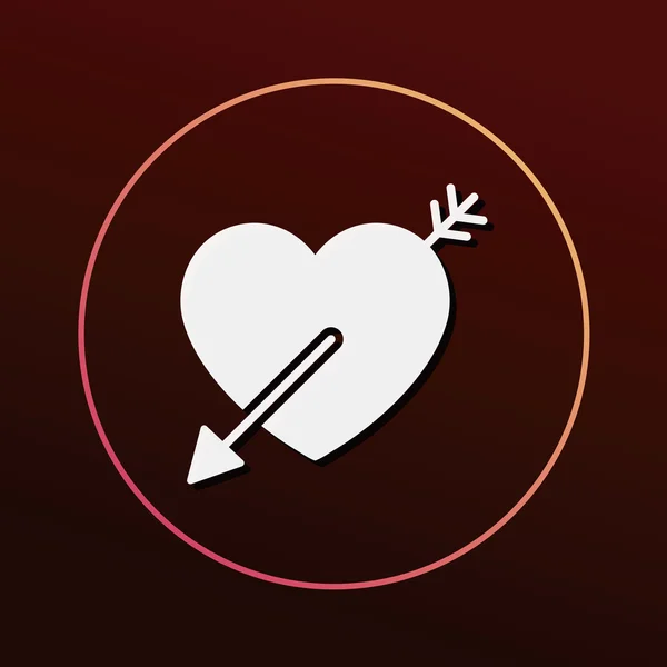 Amor corazón icono vector ilustración — Archivo Imágenes Vectoriales