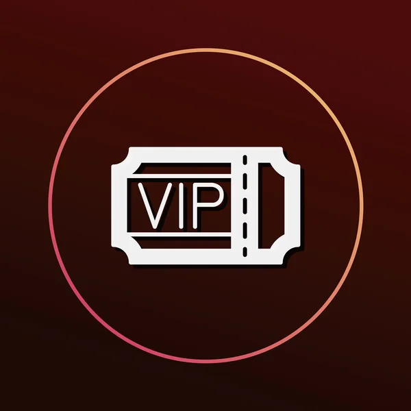 Icono de ticket vip vector ilustración — Archivo Imágenes Vectoriales