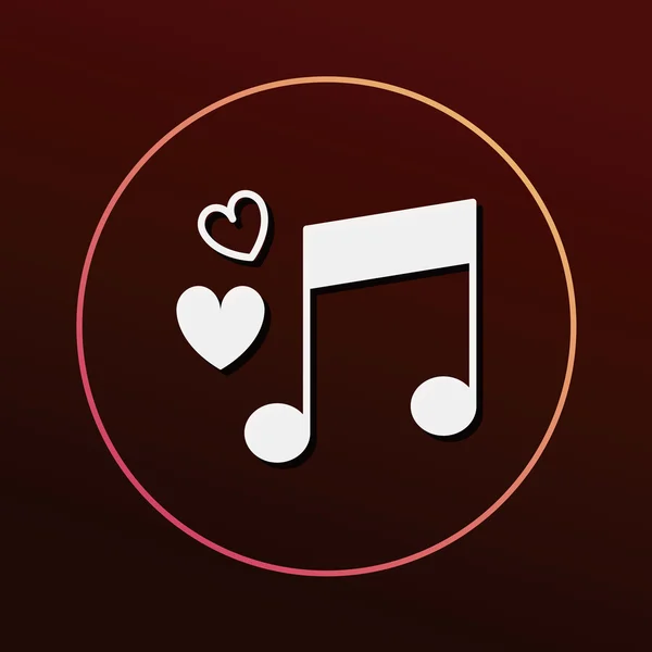 Love zene ikon-vektoros illusztráció — Stock Vector