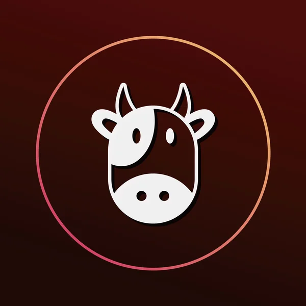 Ilustração vetor ícone vaca — Vetor de Stock