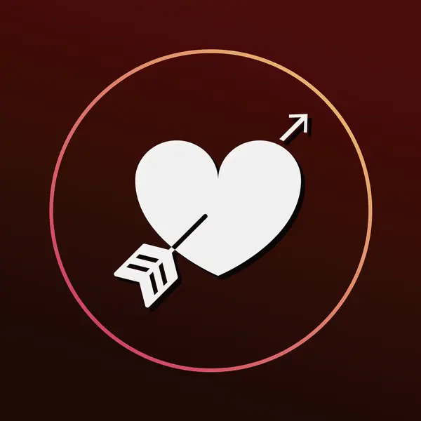 Aşk kalp ikonu vektör illüstrasyonu — Stok Vektör