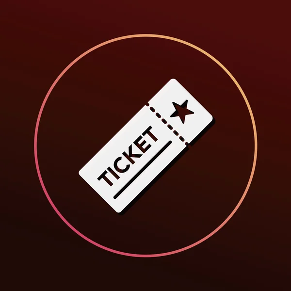 Icono de ticket vector ilustración — Vector de stock