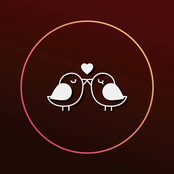 Miłośnik ptaków ikona ilustracja wektorowa — Wektor stockowy