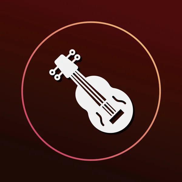 Музичний інструмент скрипка іконка Векторна ілюстрація — стоковий вектор