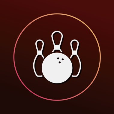 Bowling ikonu vektör illüstrasyonu