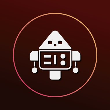 robot ikon vektör illüstrasyonu