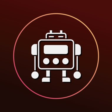 robot ikon vektör illüstrasyonu