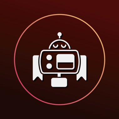 robot ikon vektör illüstrasyonu