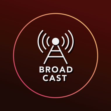 Yayın simge vektör çizim