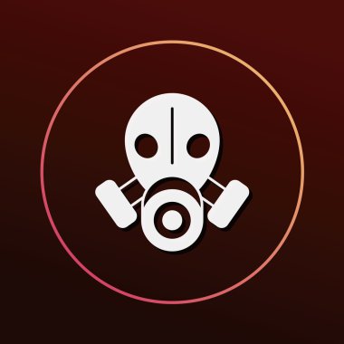 Gaz maskeleri simge vektör çizim