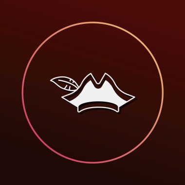 Korsan şapkası Icon vektör çizim