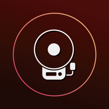 Alarm simgesi vektör illüstrasyonu