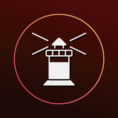 deniz feneri ikonu vektör illüstrasyonu