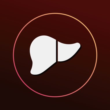 karaciğer simge vektör çizim