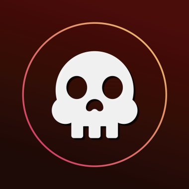 İskelet simge vektör çizim