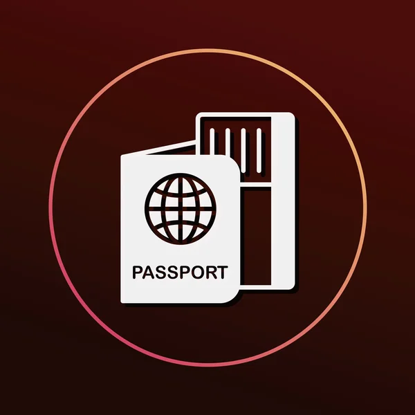 Icono de pasaporte vector ilustración — Vector de stock