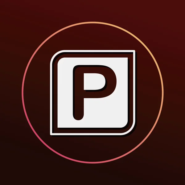 Estacionamiento icono icono vector ilustración — Vector de stock