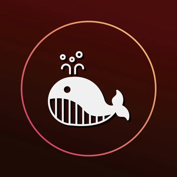 Walvis pictogram vector illustratie — Stockvector