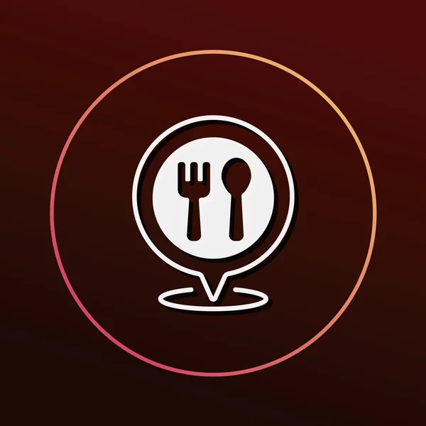 Restaurant Zeichen Symbol Vektor Illustration — Stockvektor