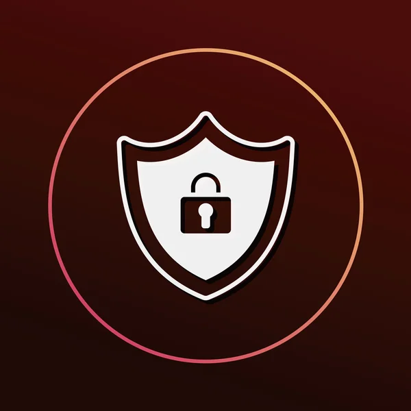 Icono de protección de Internet — Vector de stock